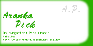 aranka pick business card